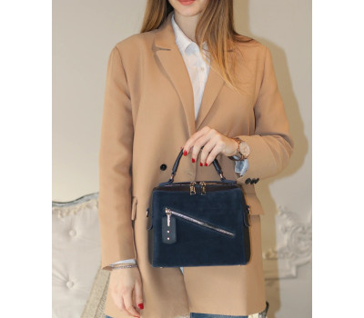 Torebka damska B.ELIT model 20-999-102 zamsz naturalny